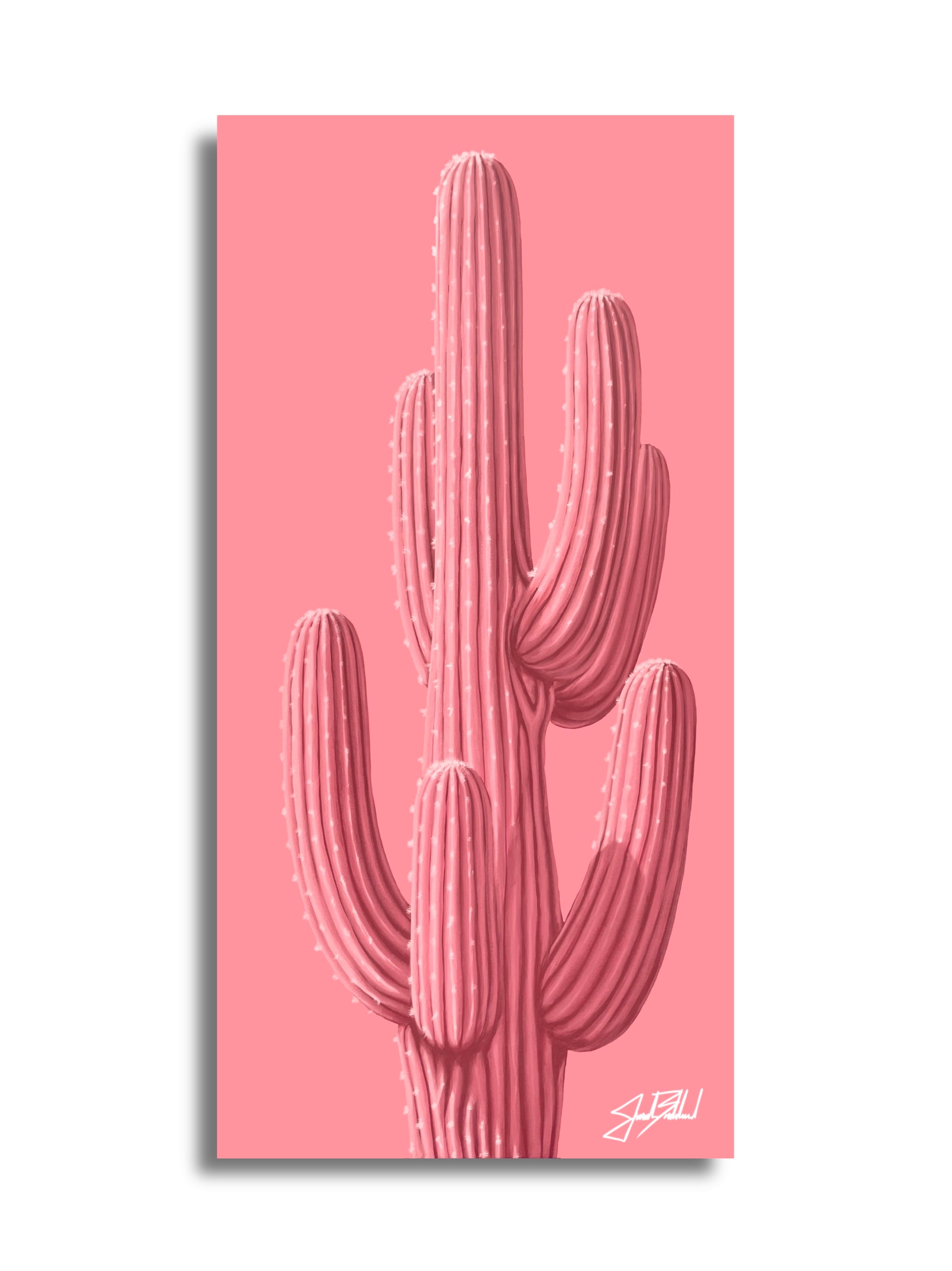 Strawberry Saguaro Paper Print