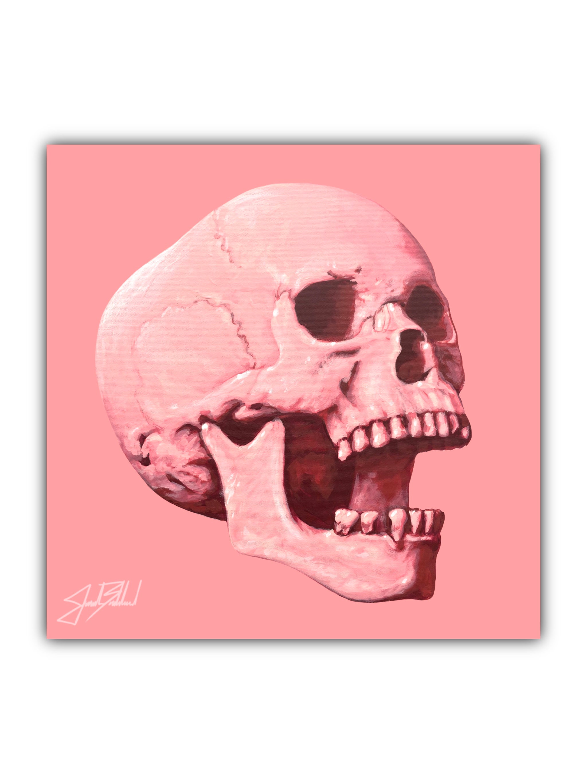 Strawberry Skull Paper Print