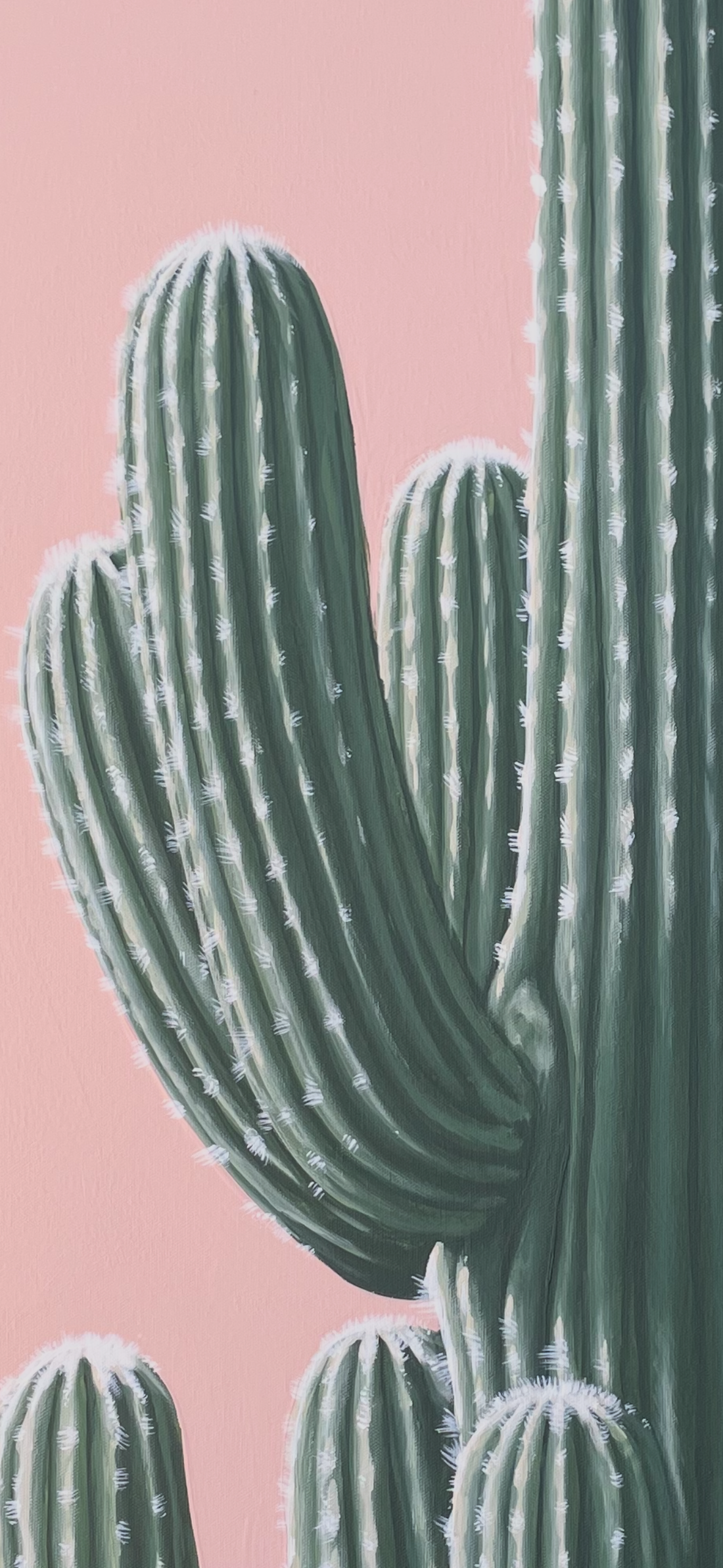 Pastel Green Saguaro Original