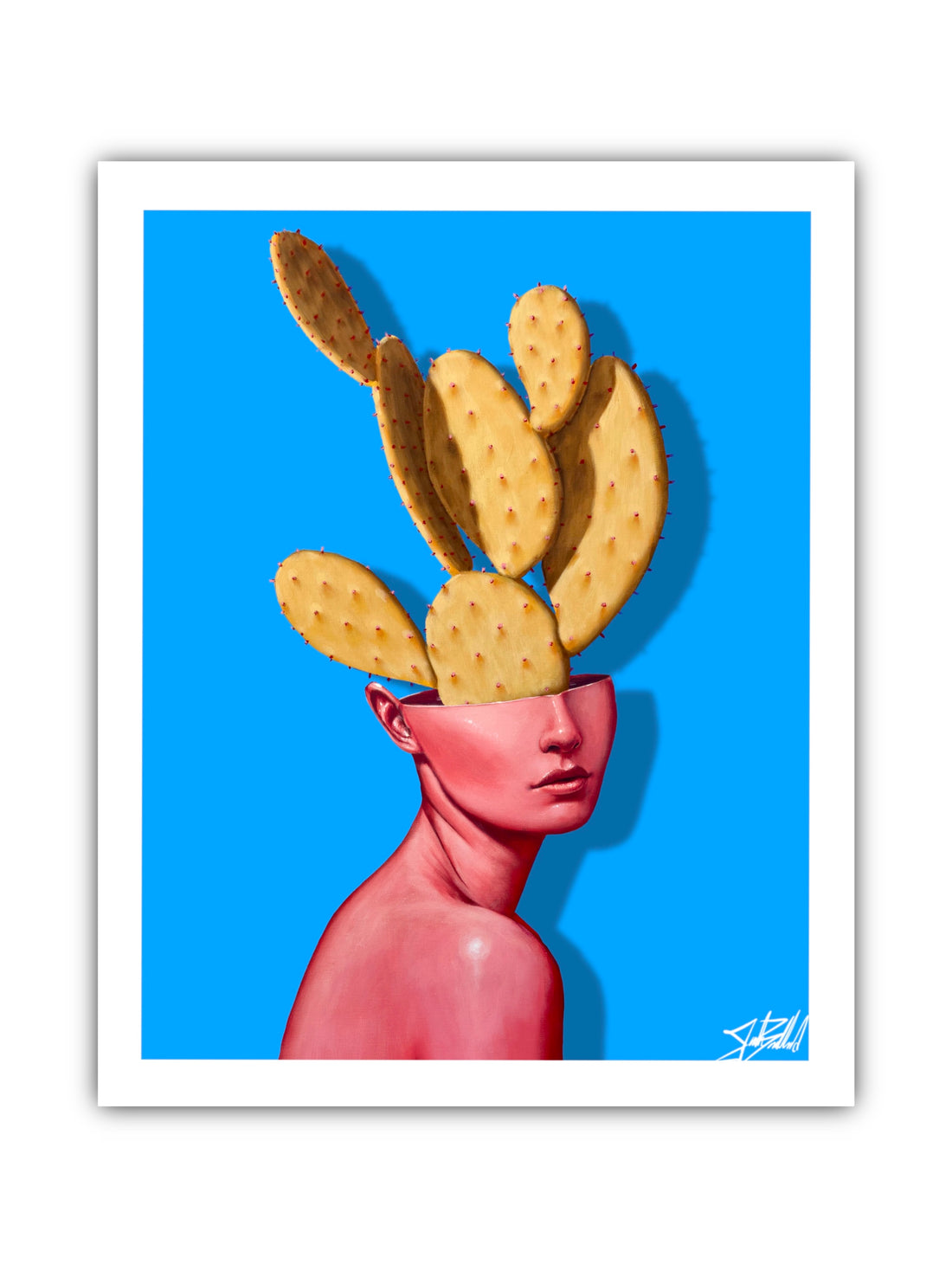 Blue Girl Paper Print