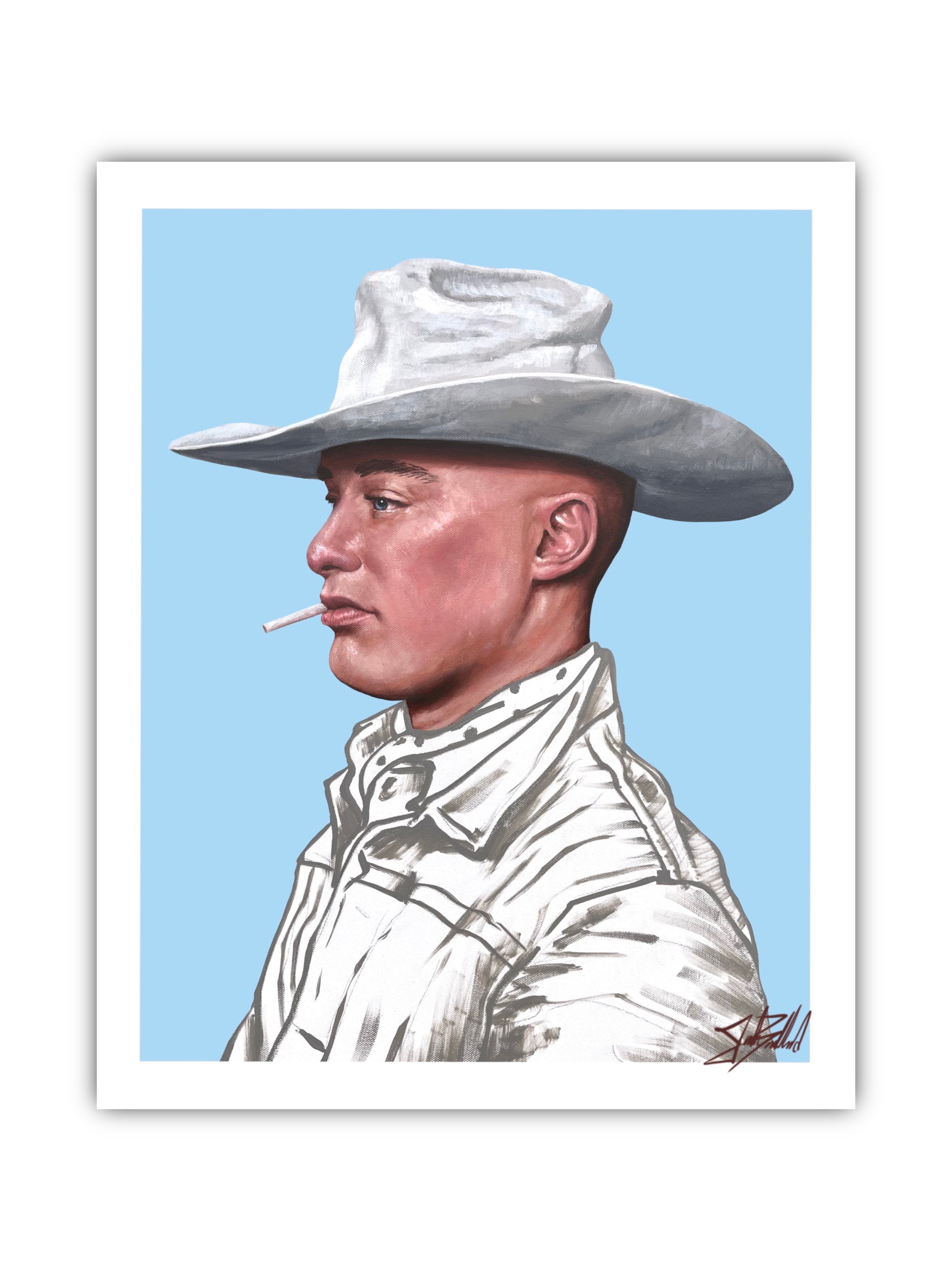 Cowboy Sam Paper Print