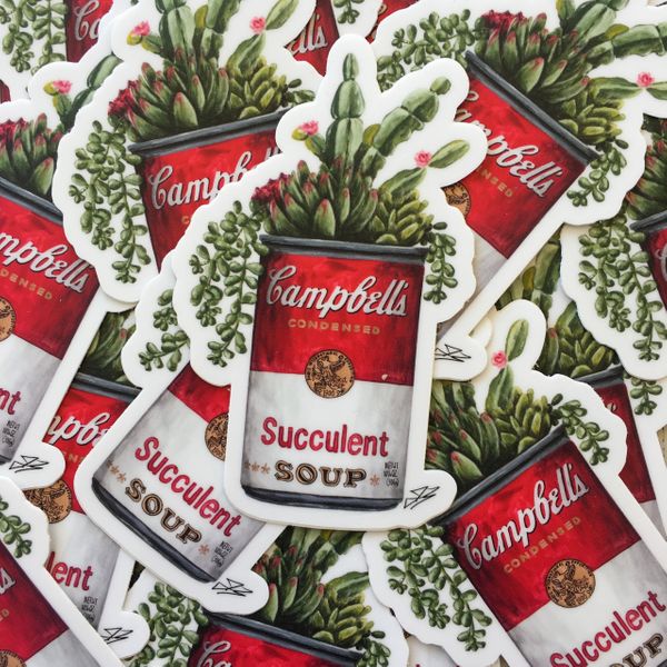 The Painted Ladies- Cactus Campbell’s Sticker