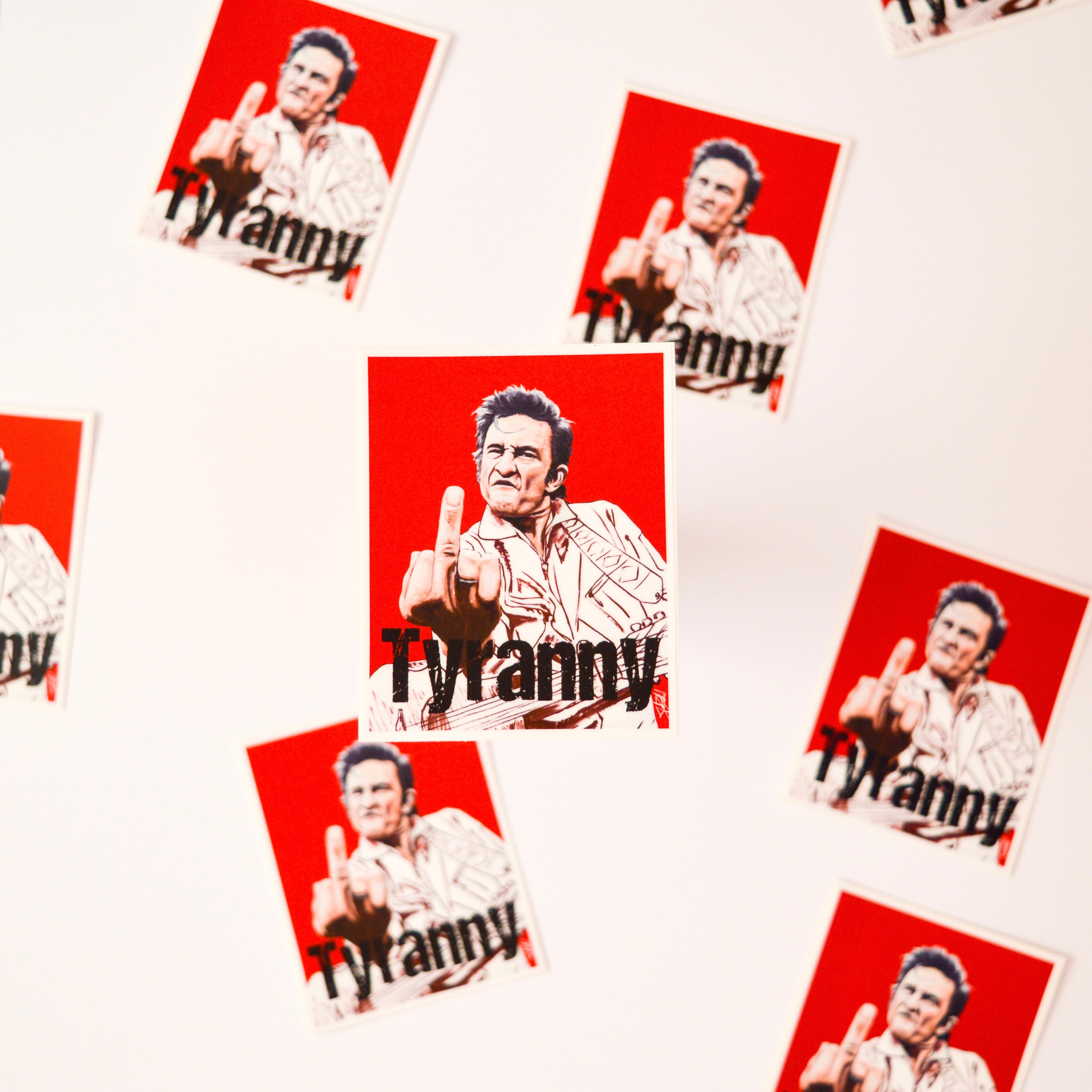 Johnny Cash Tyranny Sticker