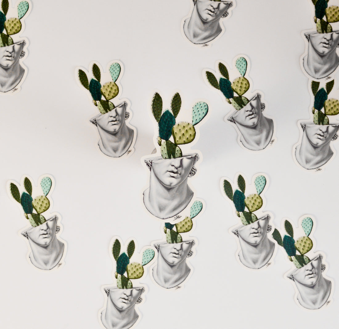 Colossal Cactus Head Sticker