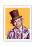 Acrylic portrait of Gene Wilder from his role in Willy Wonka, by Jonah Ballard.