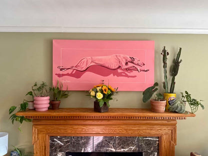 Strawberry Hound 48"x24" Canvas Print