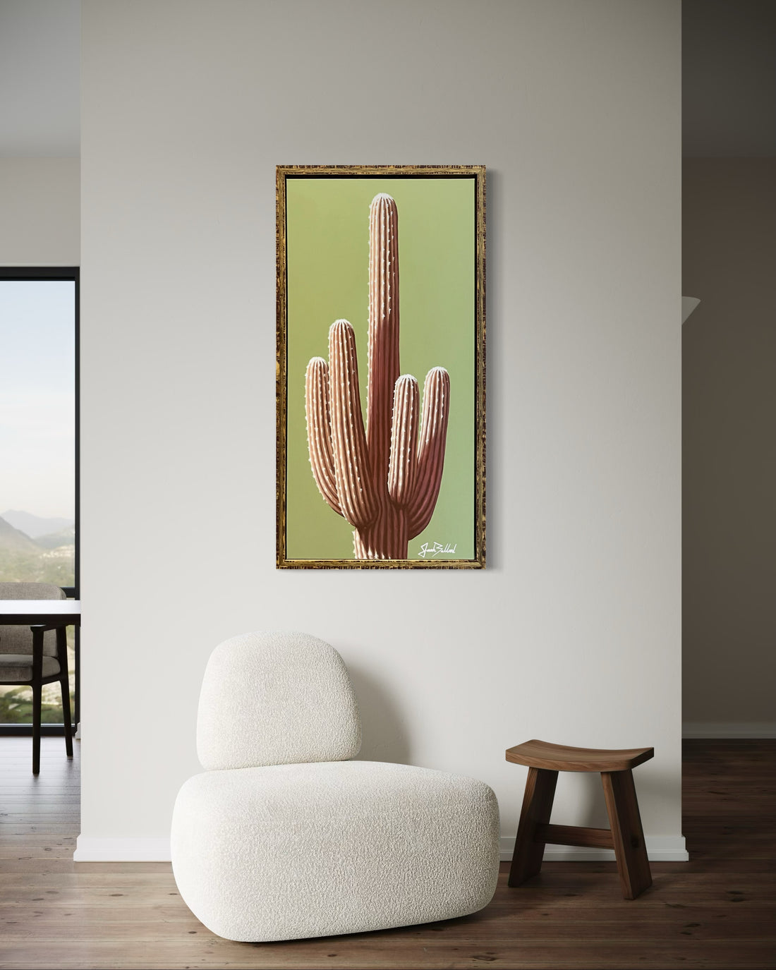 Pastel Pink Saguaro Original