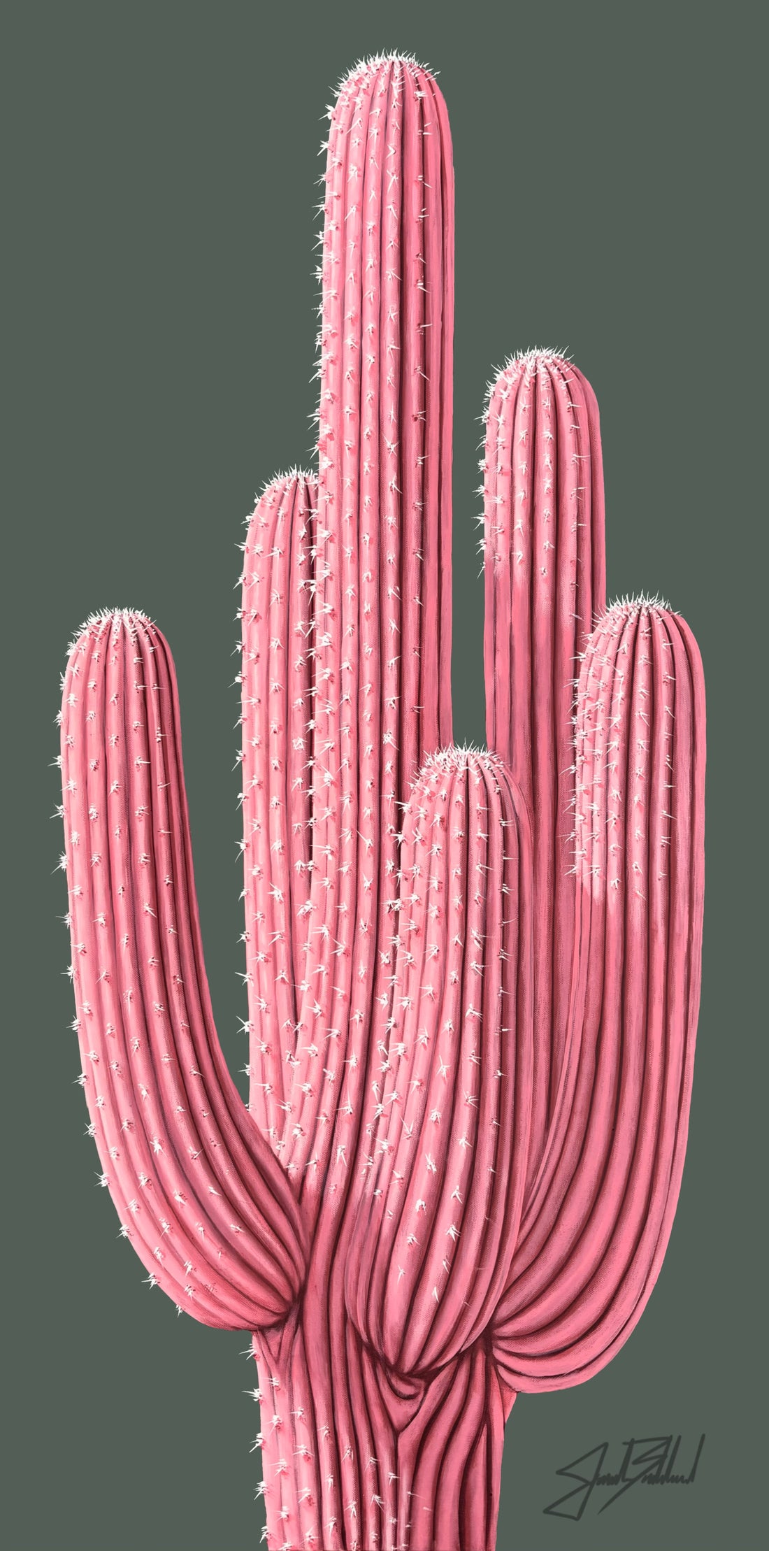 Pink Saguaro I Original