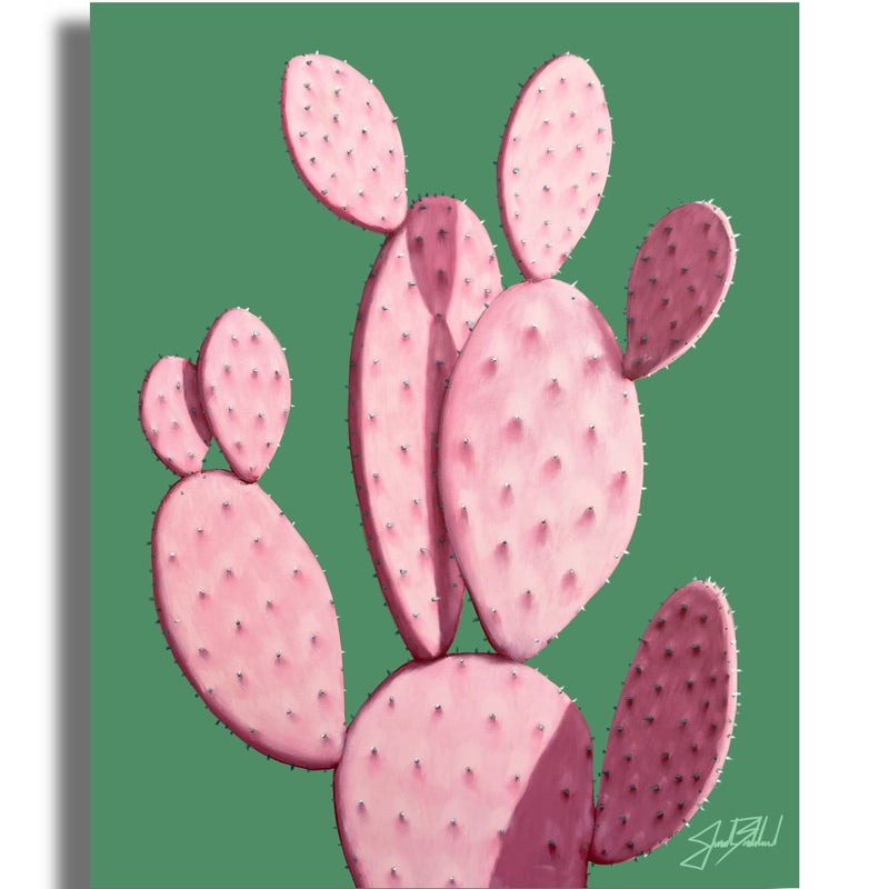 Pink Prickly Pear Paper Print
