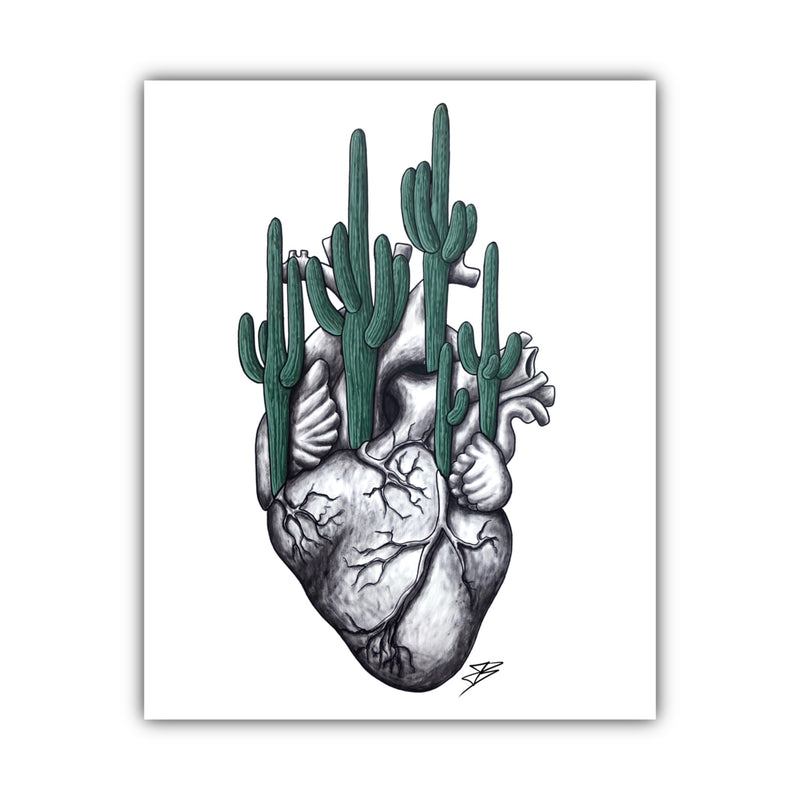 Cactus Heart Paper Print