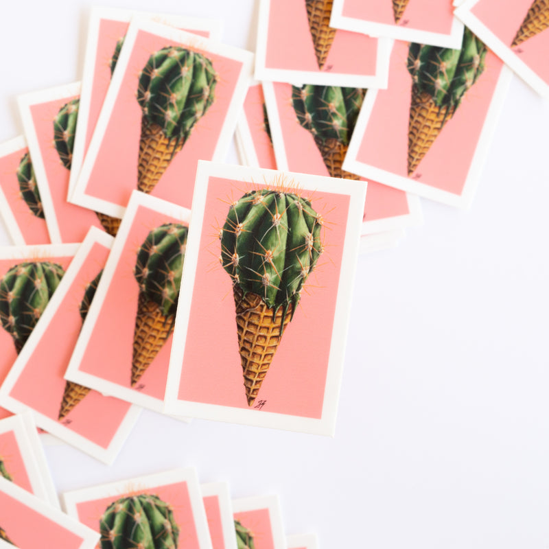 Cactus Cone Sticker